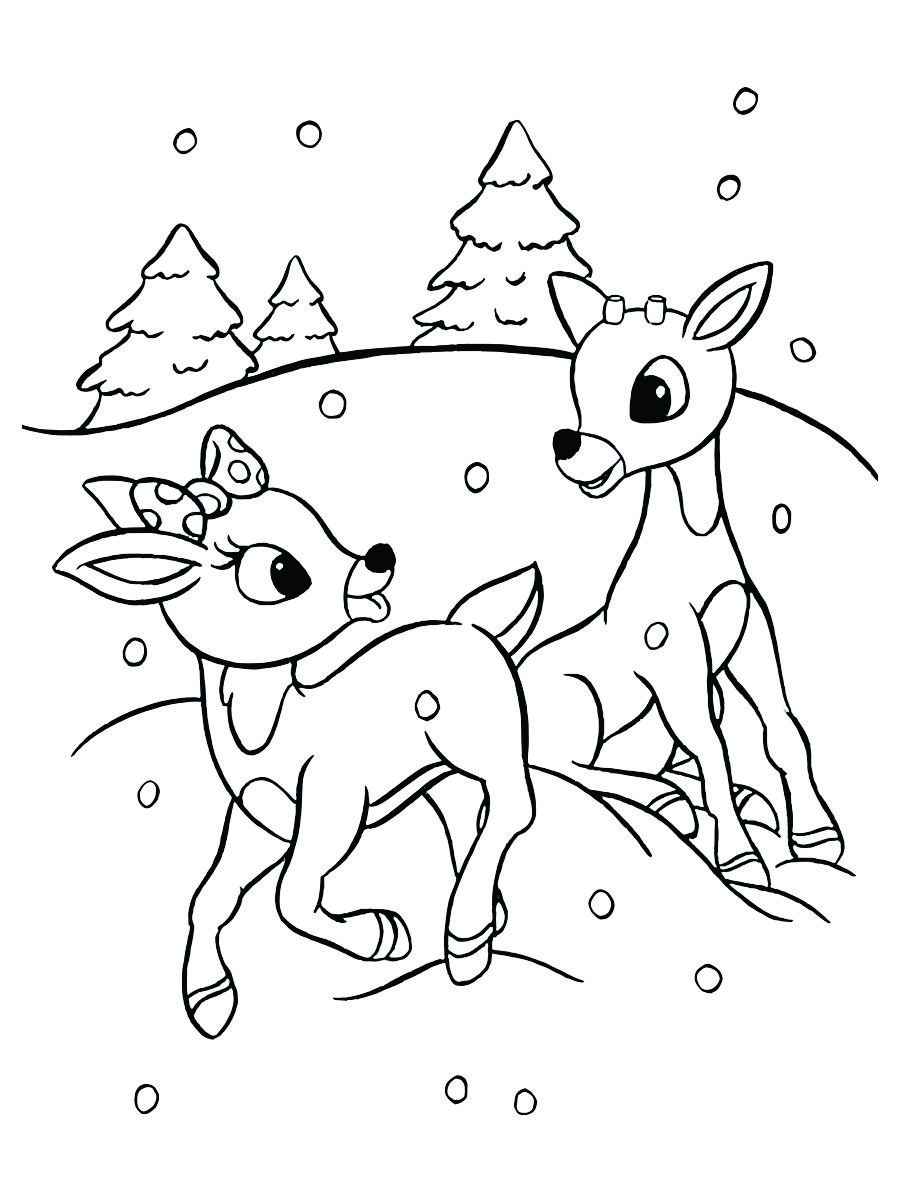 Animals playing coloring page.