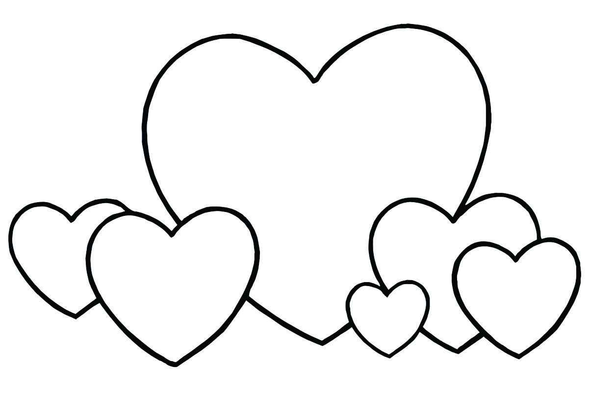 Printable easy heart coloring page 2