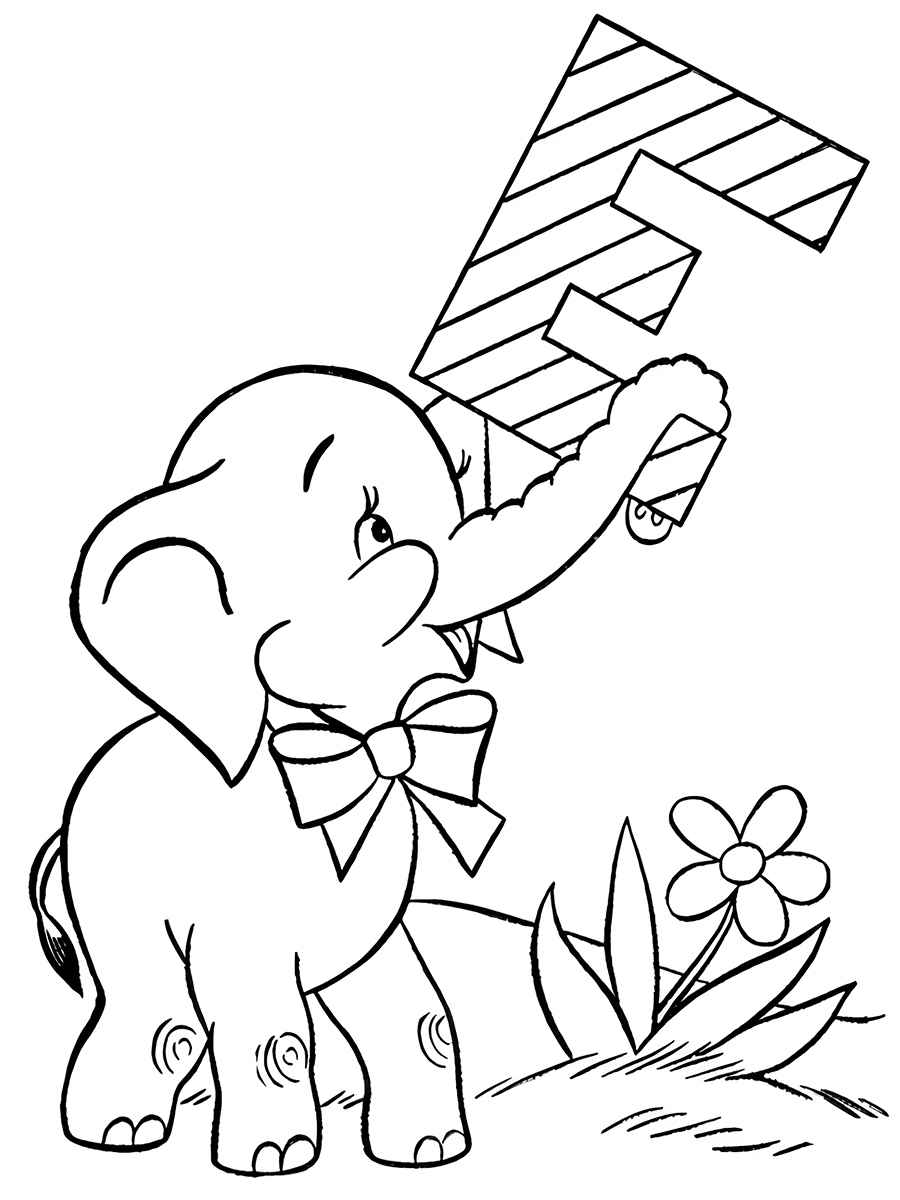 Printable elephant coloring page number 77