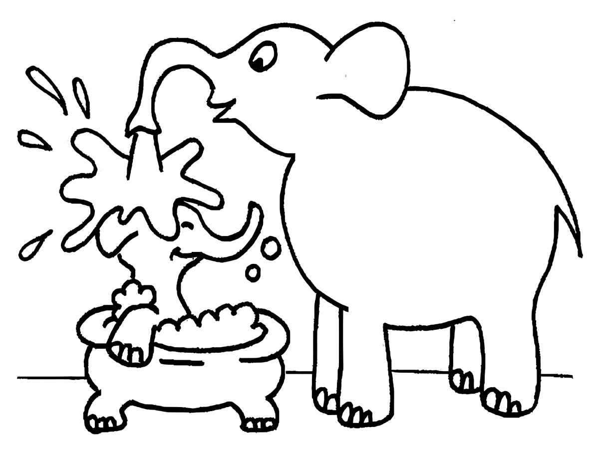 Printable elephant coloring page number 78