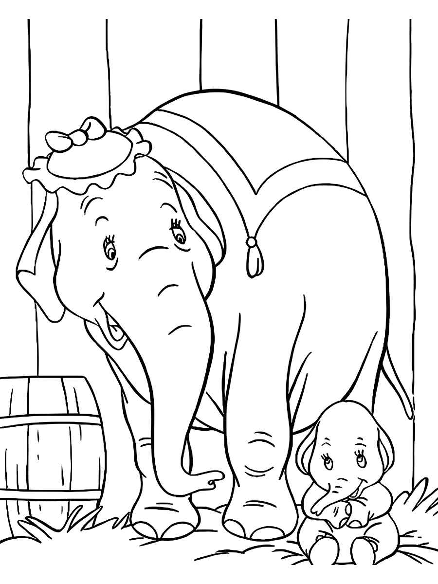 Printable elephant coloring page number 87