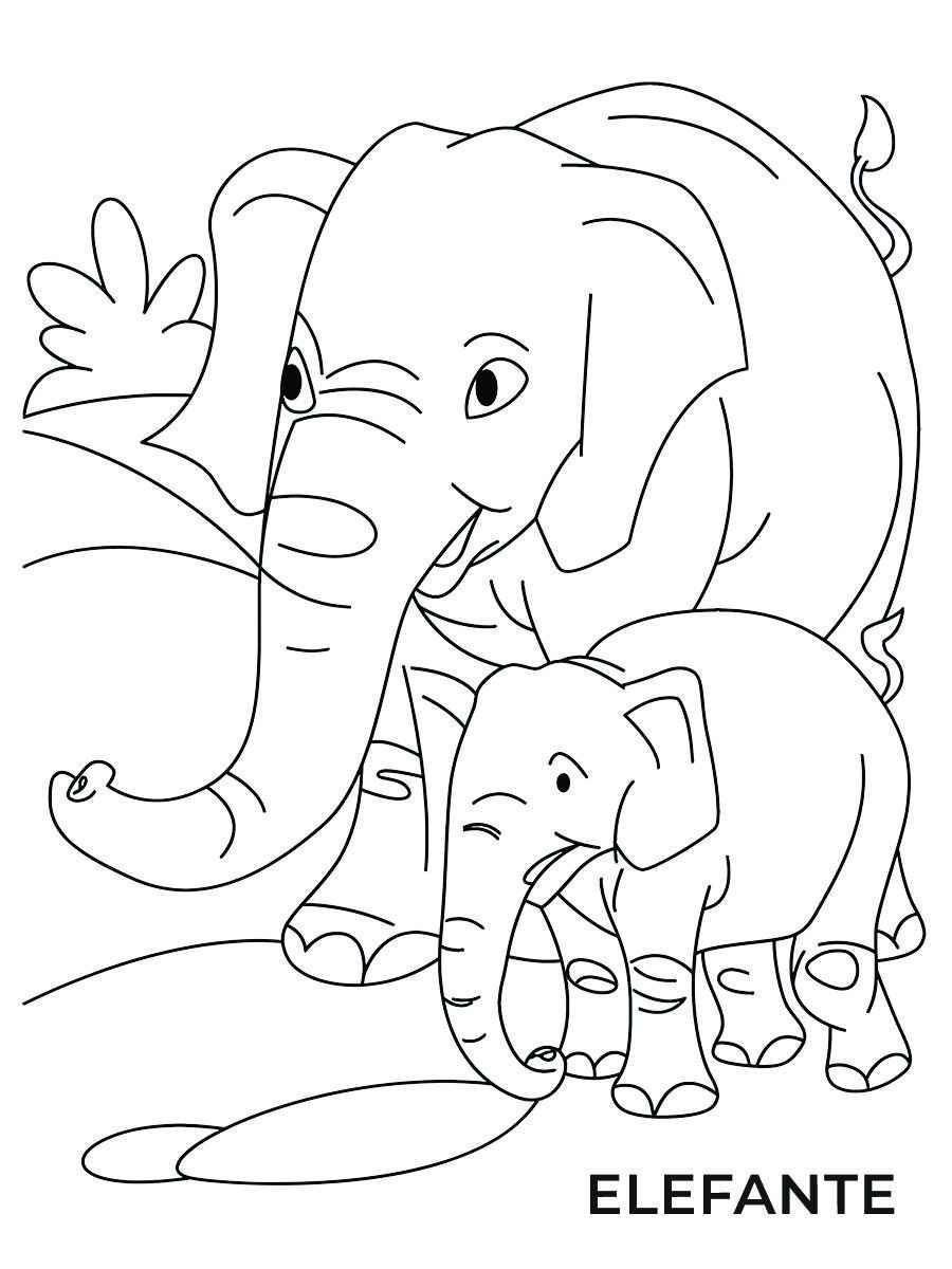 Printable elephant coloring page number 88