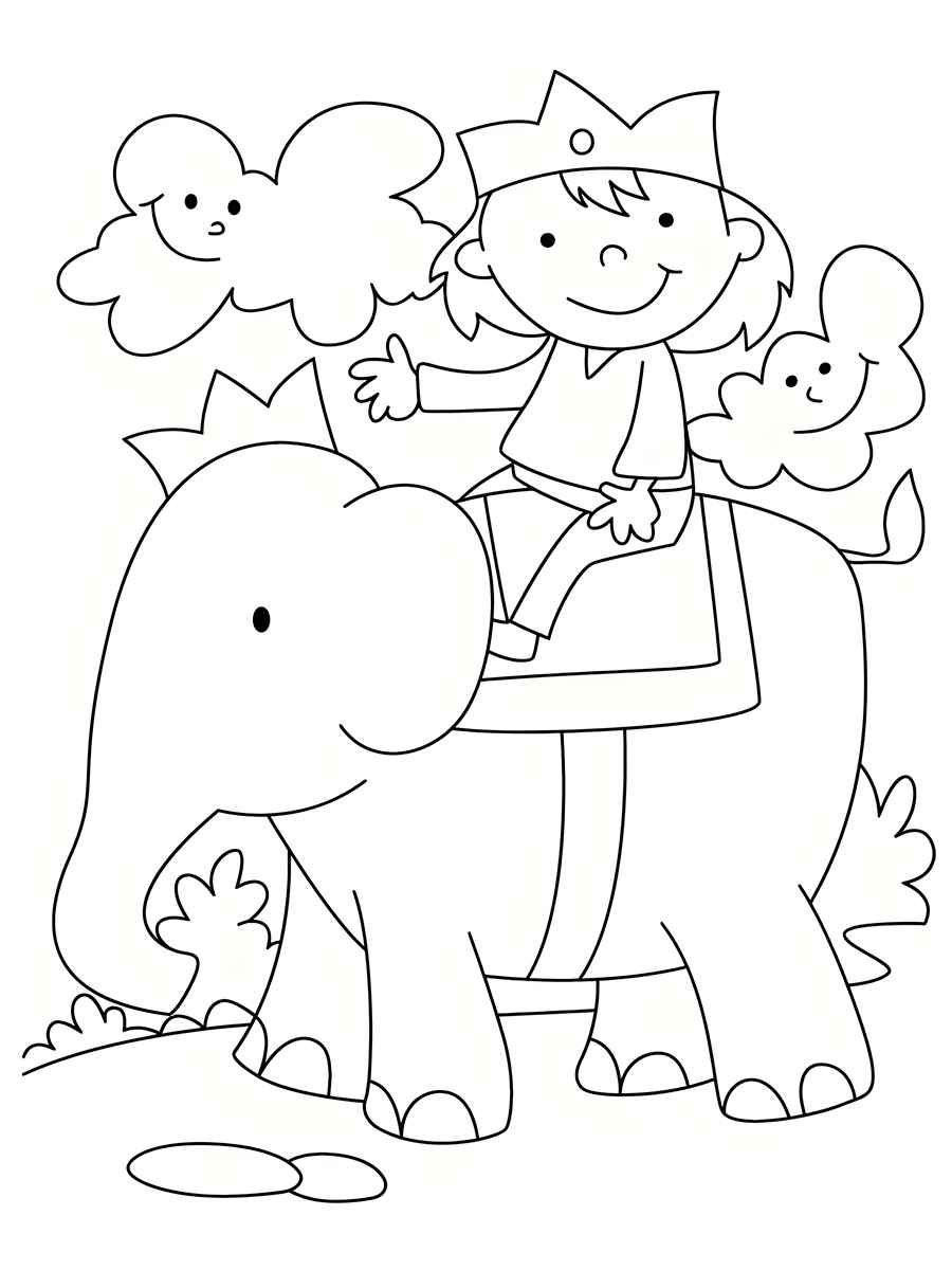 Printable elephant coloring page number 92