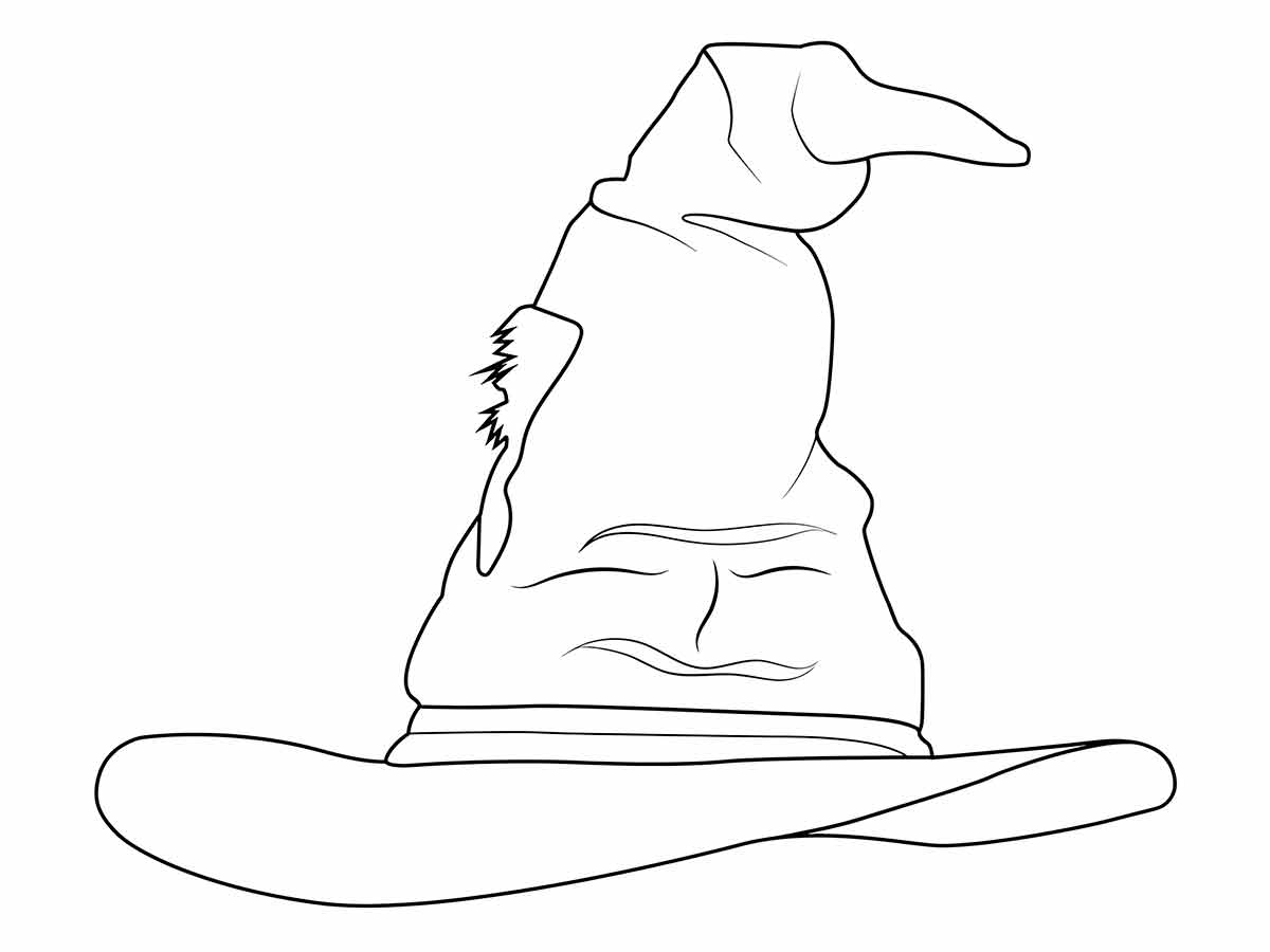 Harry Potter witch hat coloring page