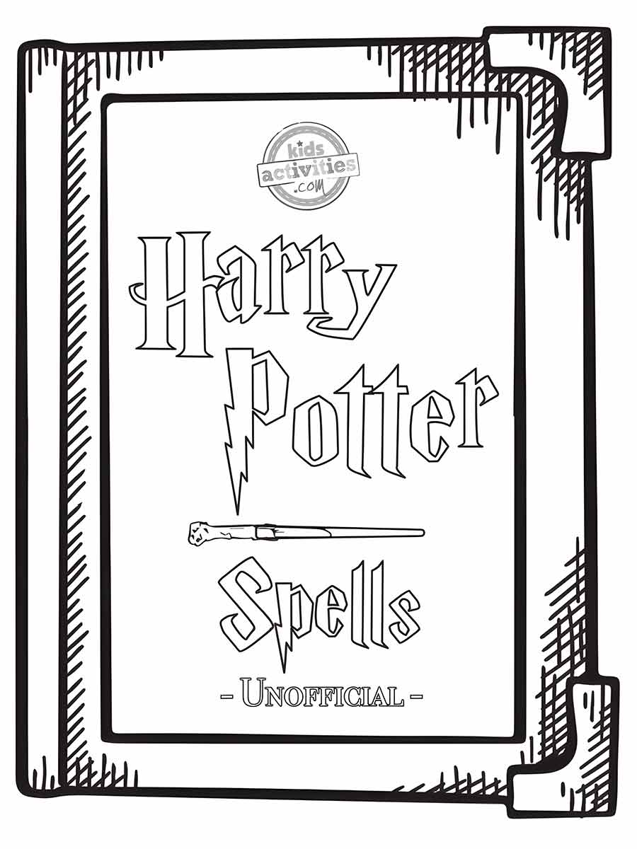 Harry Potter book coloring page