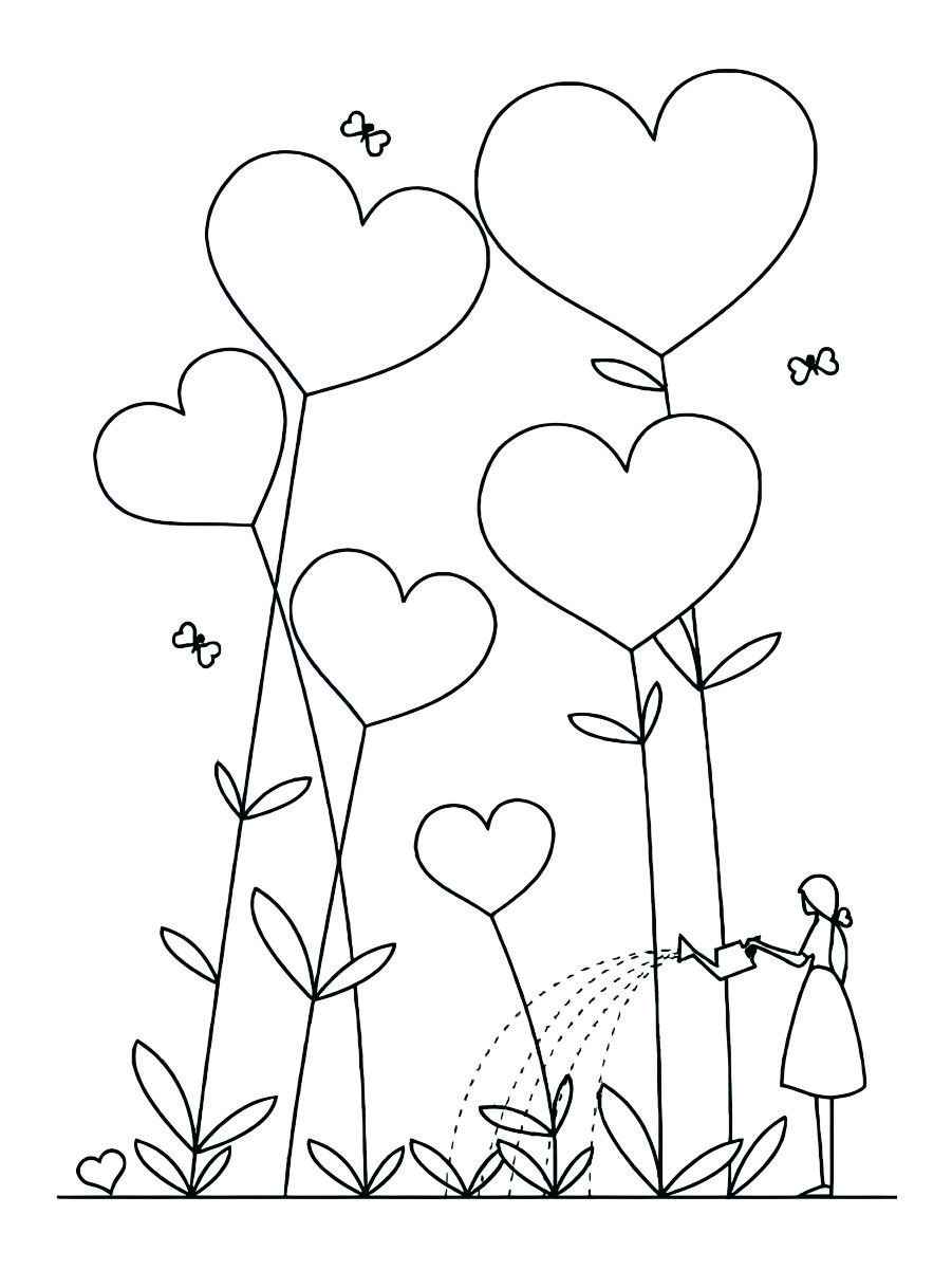 Printable heart coloring page