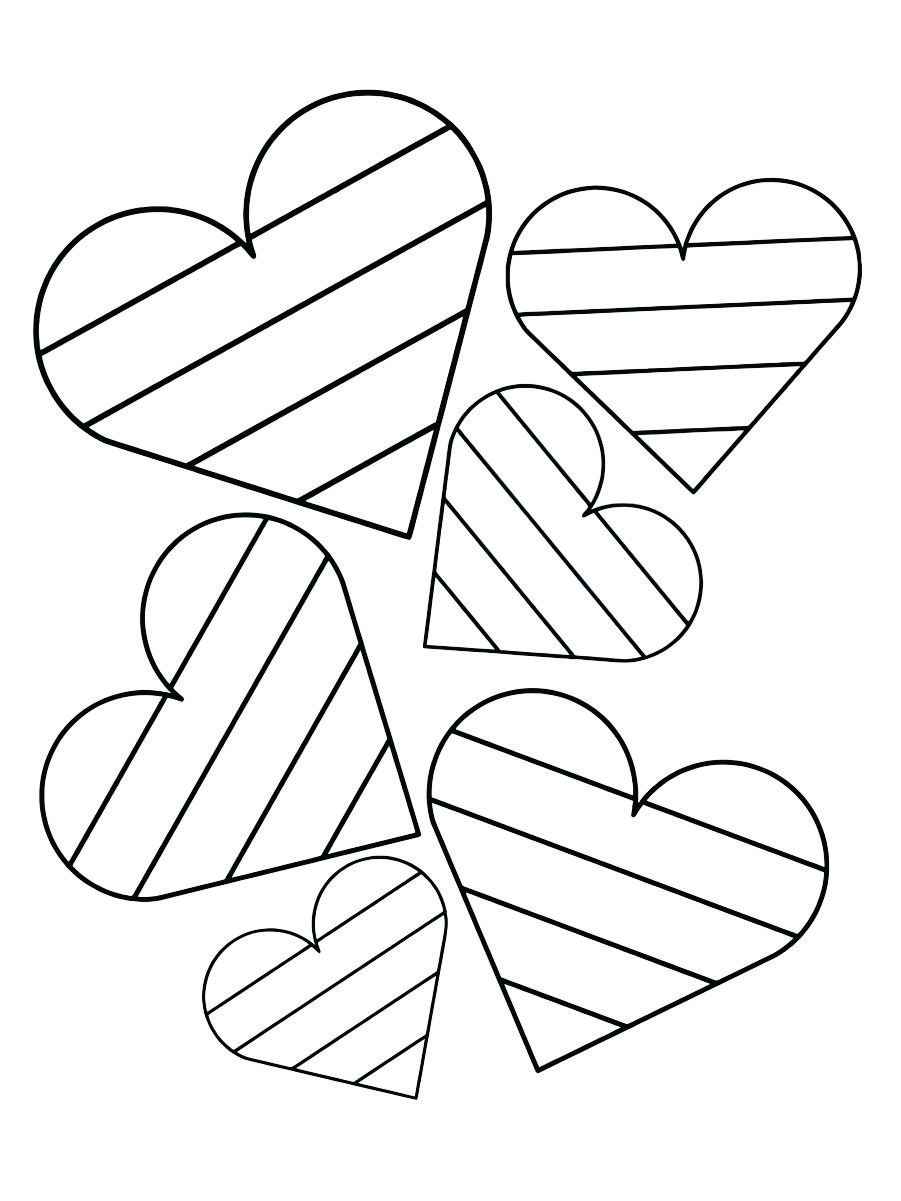 Printable heart coloring page 4