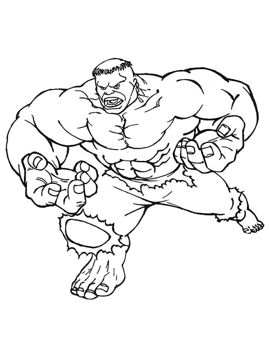 Printable Hulk coloring page to print