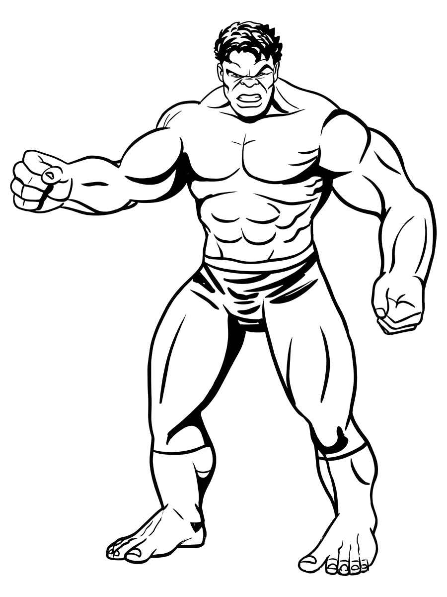 Printable Hulk coloring page 6