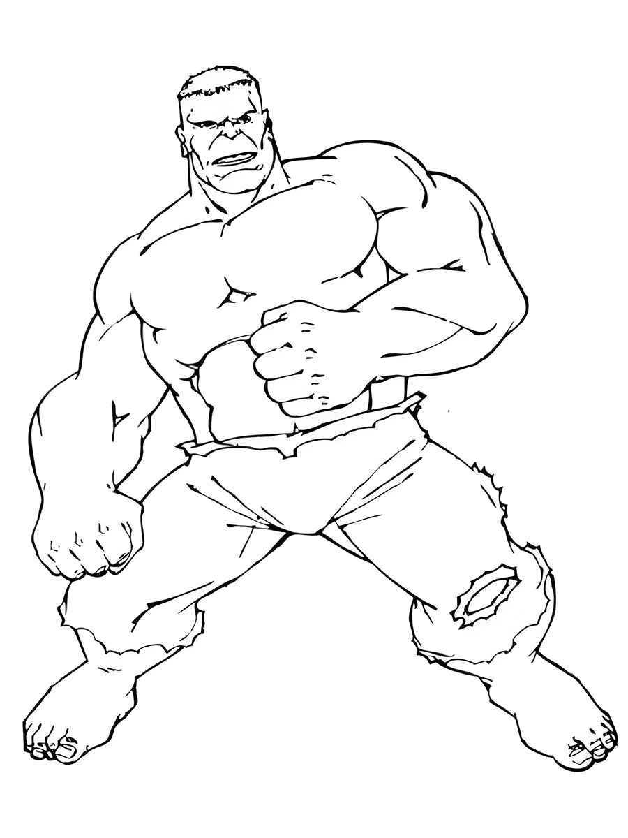 Printable Hulk coloring page 7