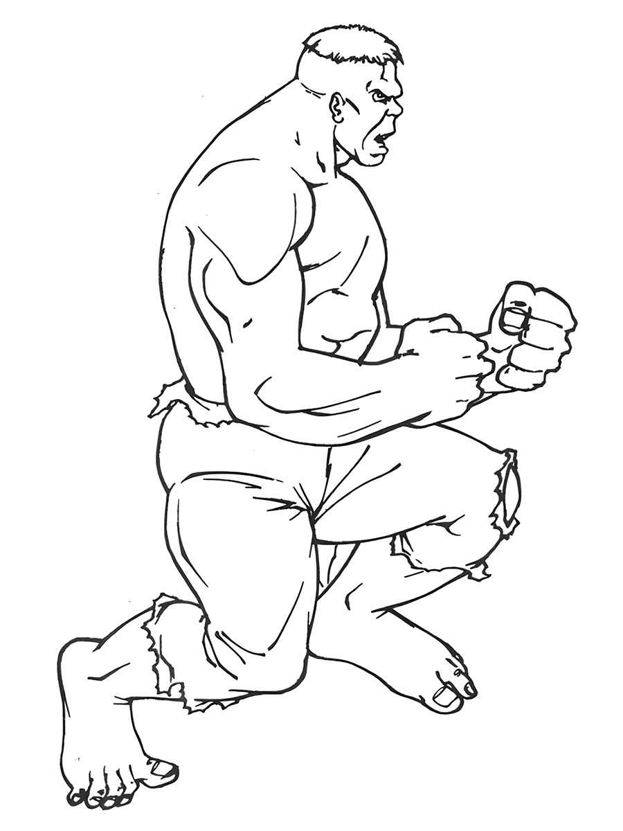 Printable Hulk coloring page 8