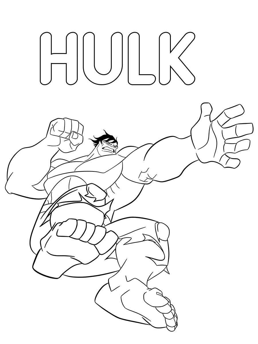 Printable Hulk coloring page 9