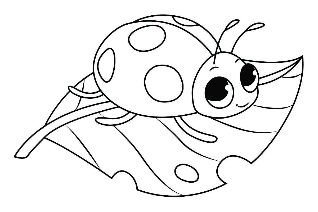 Printable ladybug coloring page, number 12.