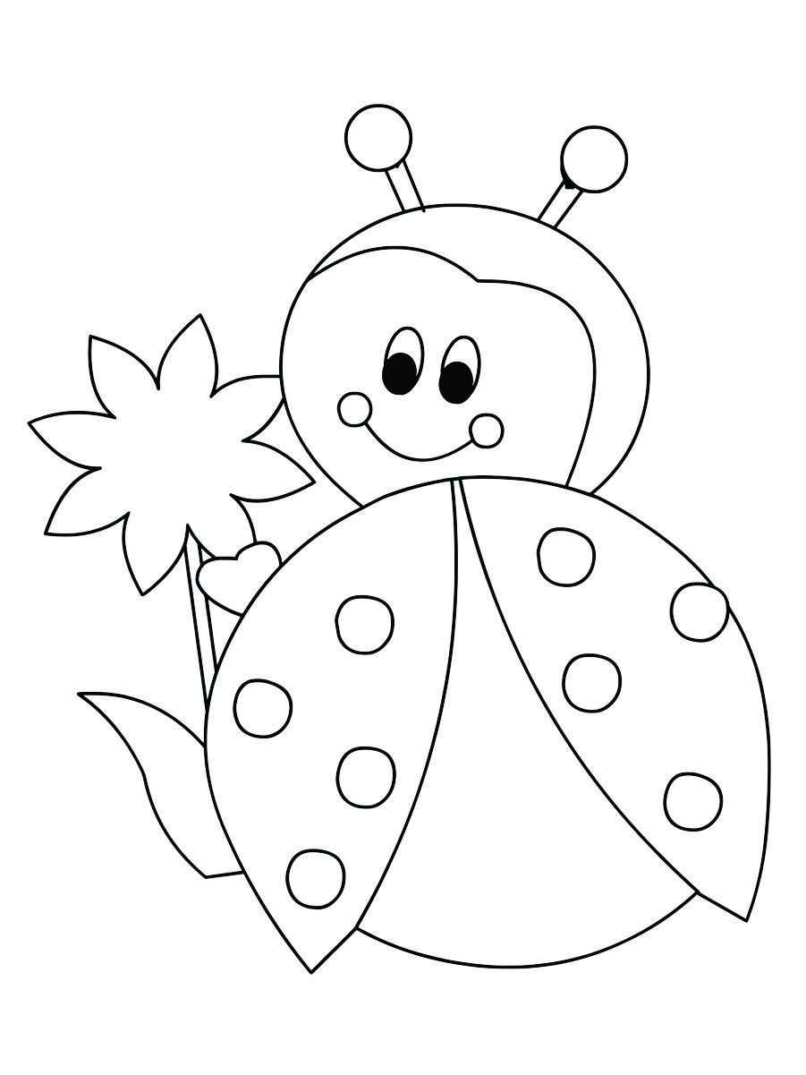 Printable ladybug coloring page, number 15.