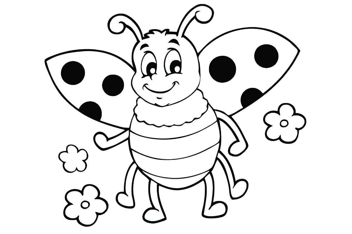 Printable ladybug coloring page, number 30.