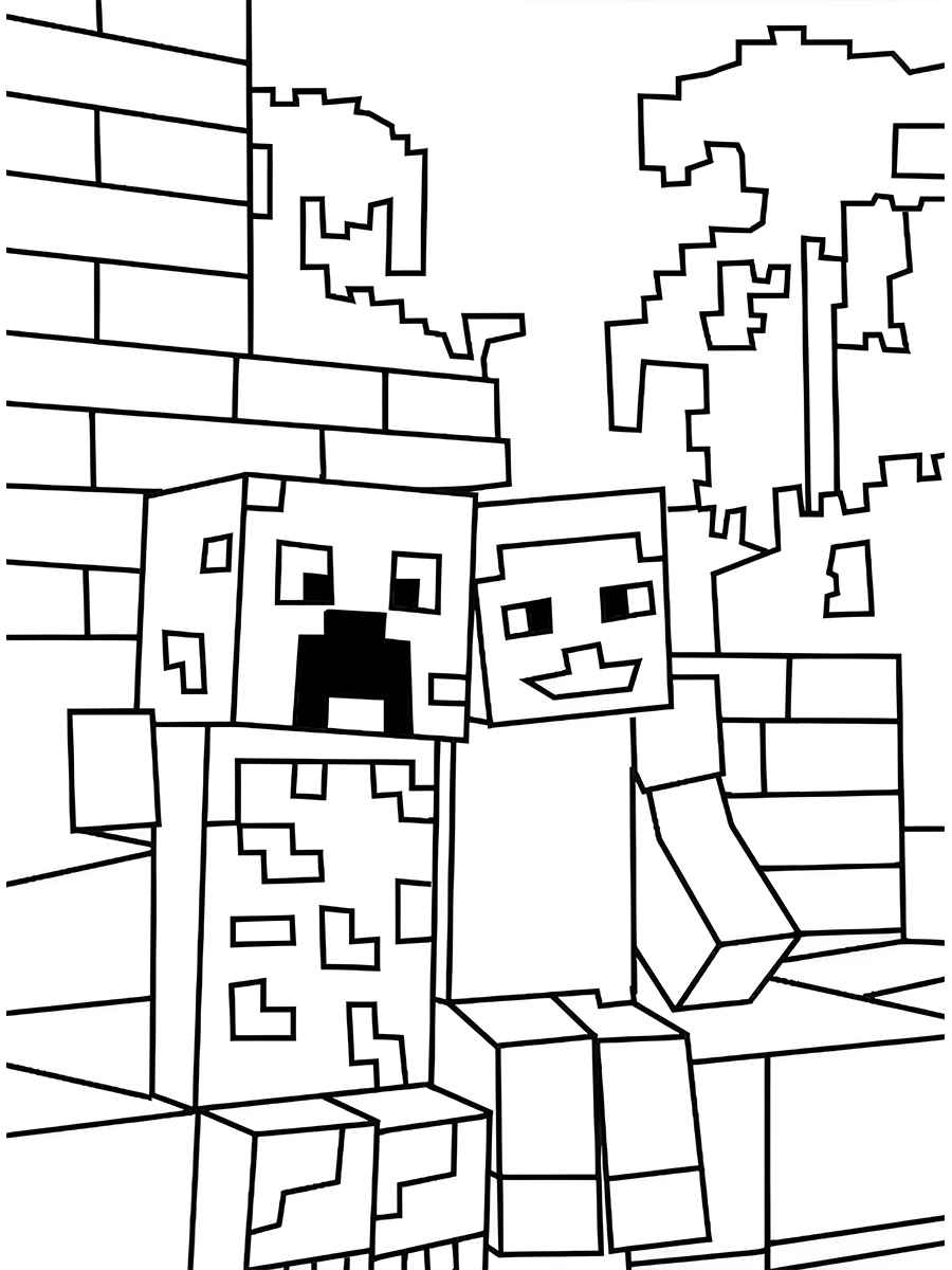 Printable Minecraft coloring page 107