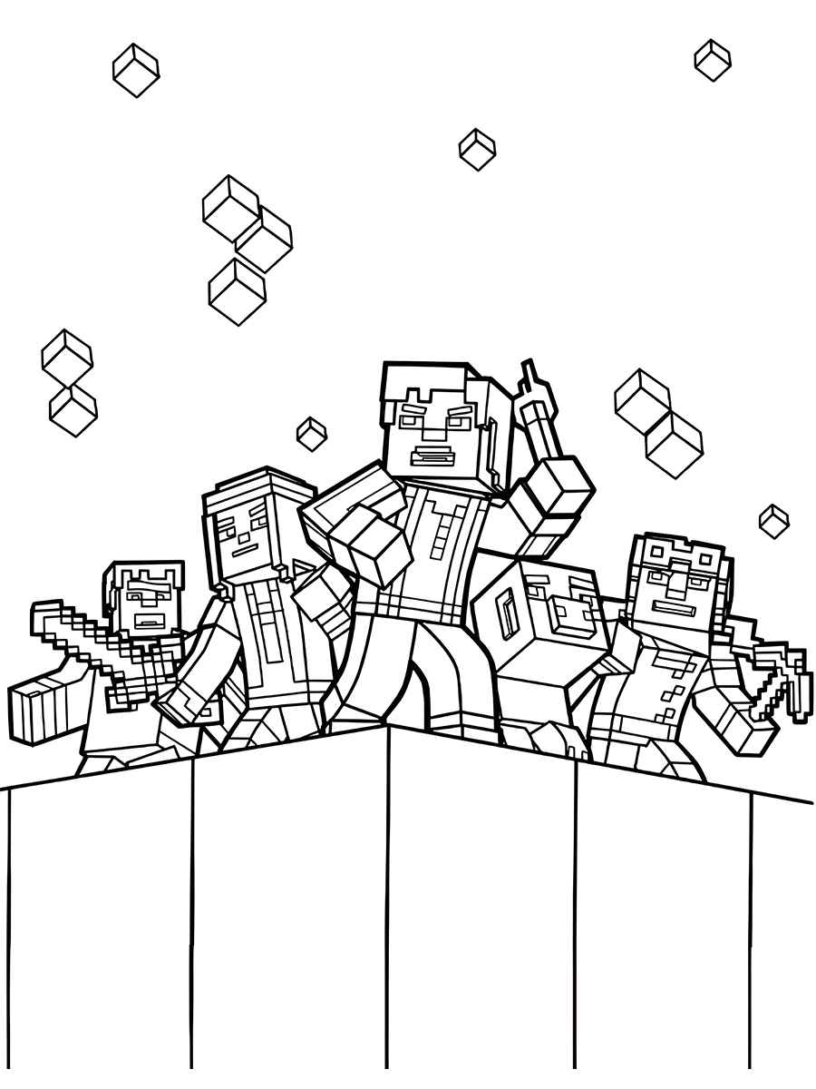 Printable Minecraft coloring page 117