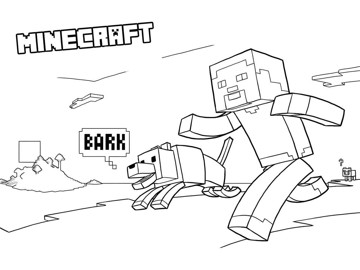 Printable Minecraft coloring page 118