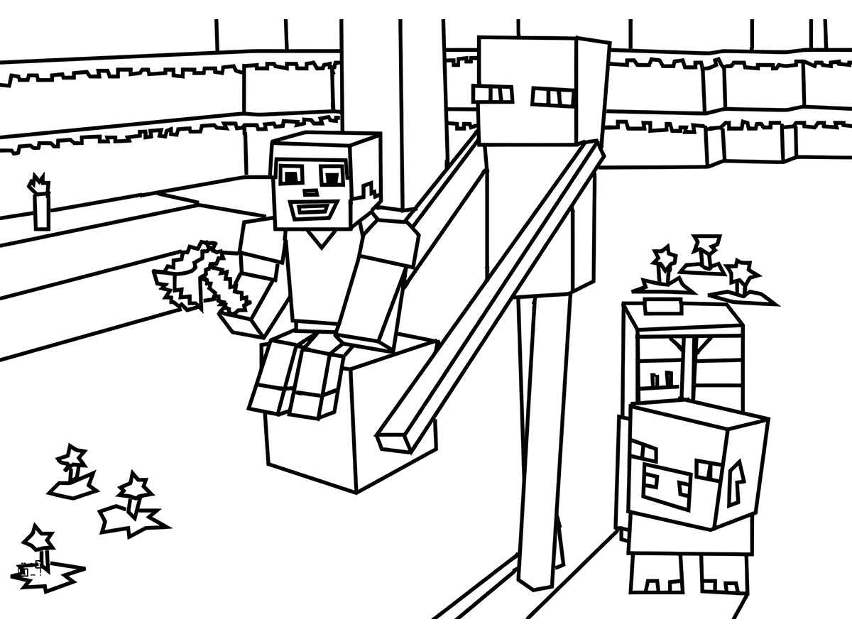 Printable Minecraft coloring page 119