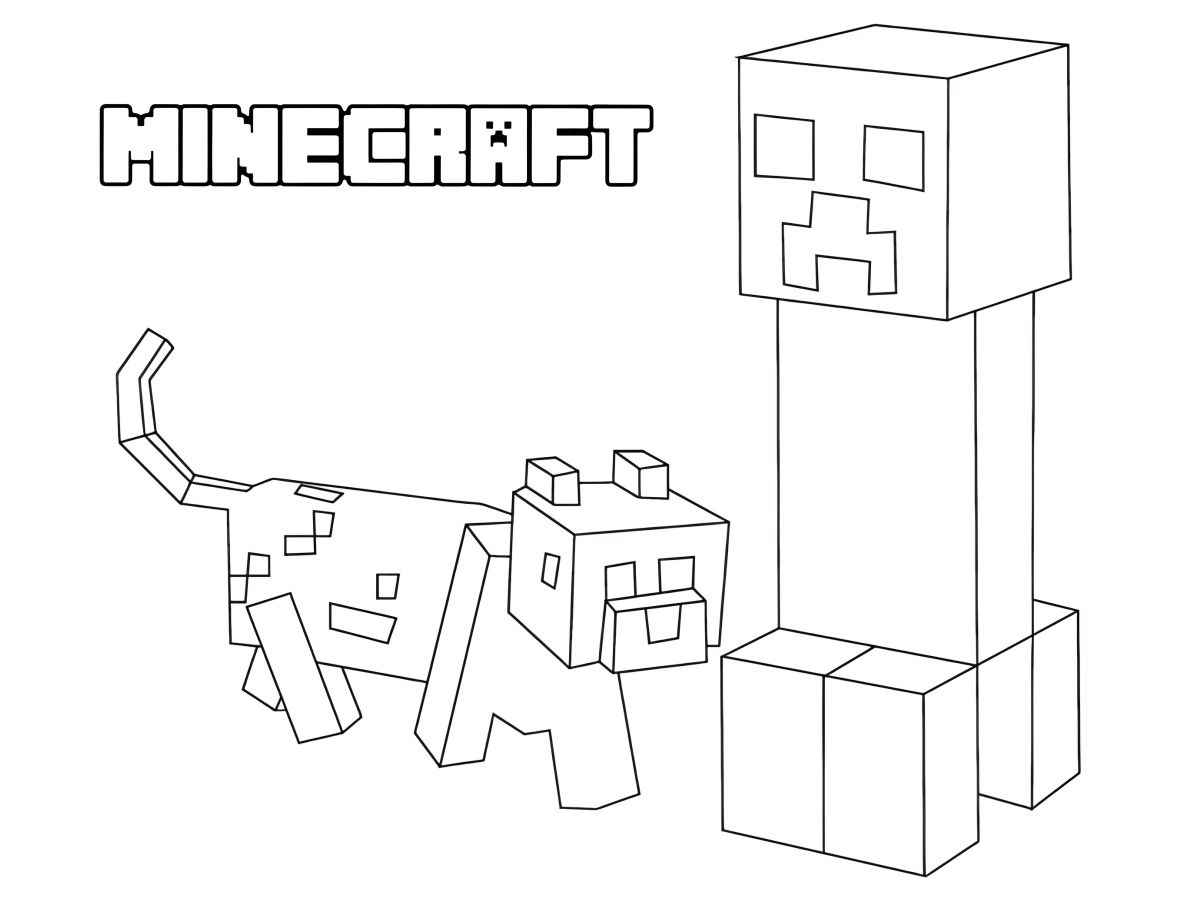 Printable Minecraft coloring page 123