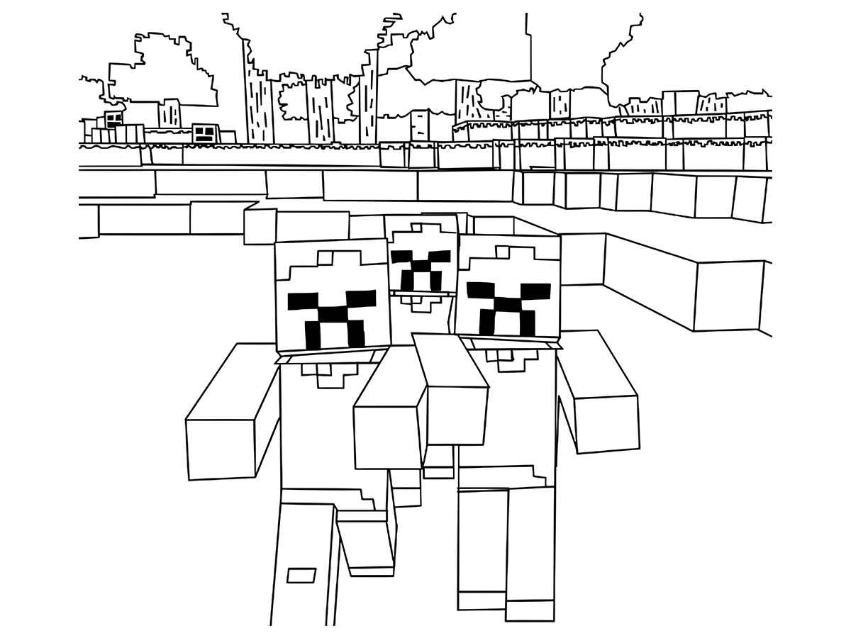 Printable Minecraft coloring page 130