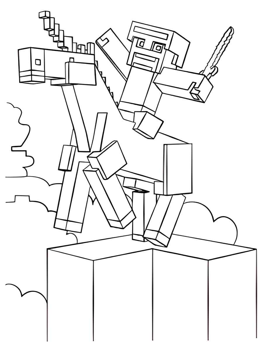 Printable Minecraft coloring page 131