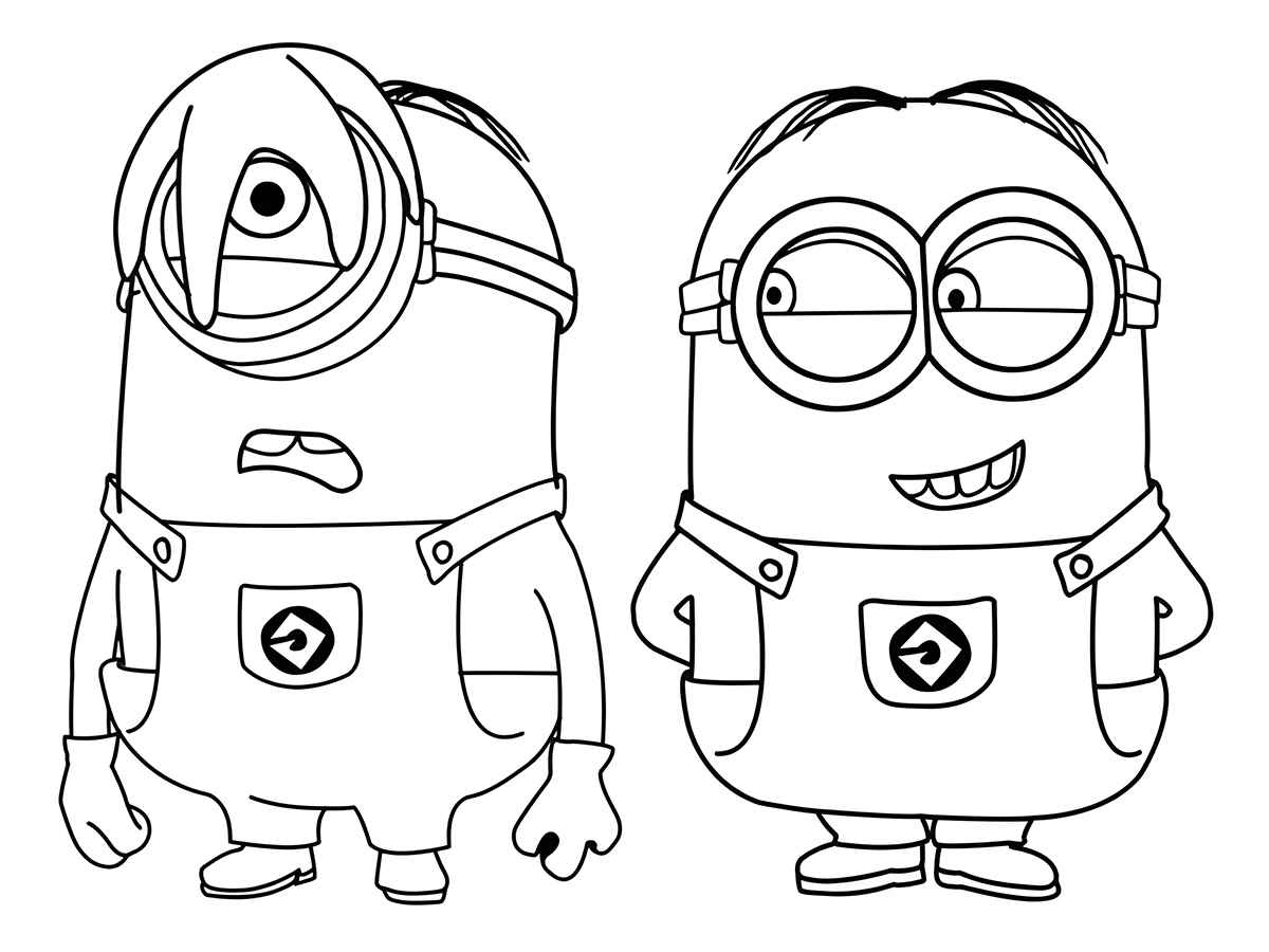 Printable Minions coloring page 57.