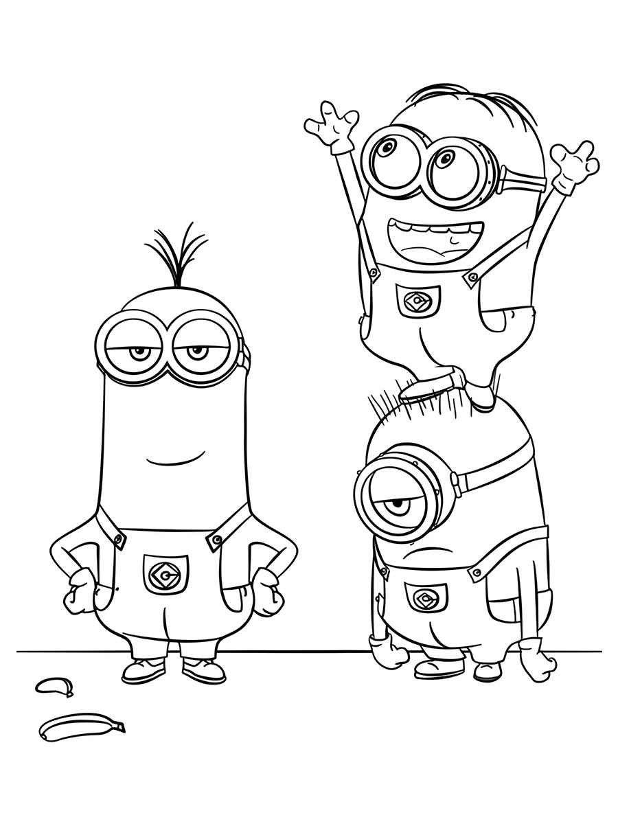 Printable Minions coloring page 59.