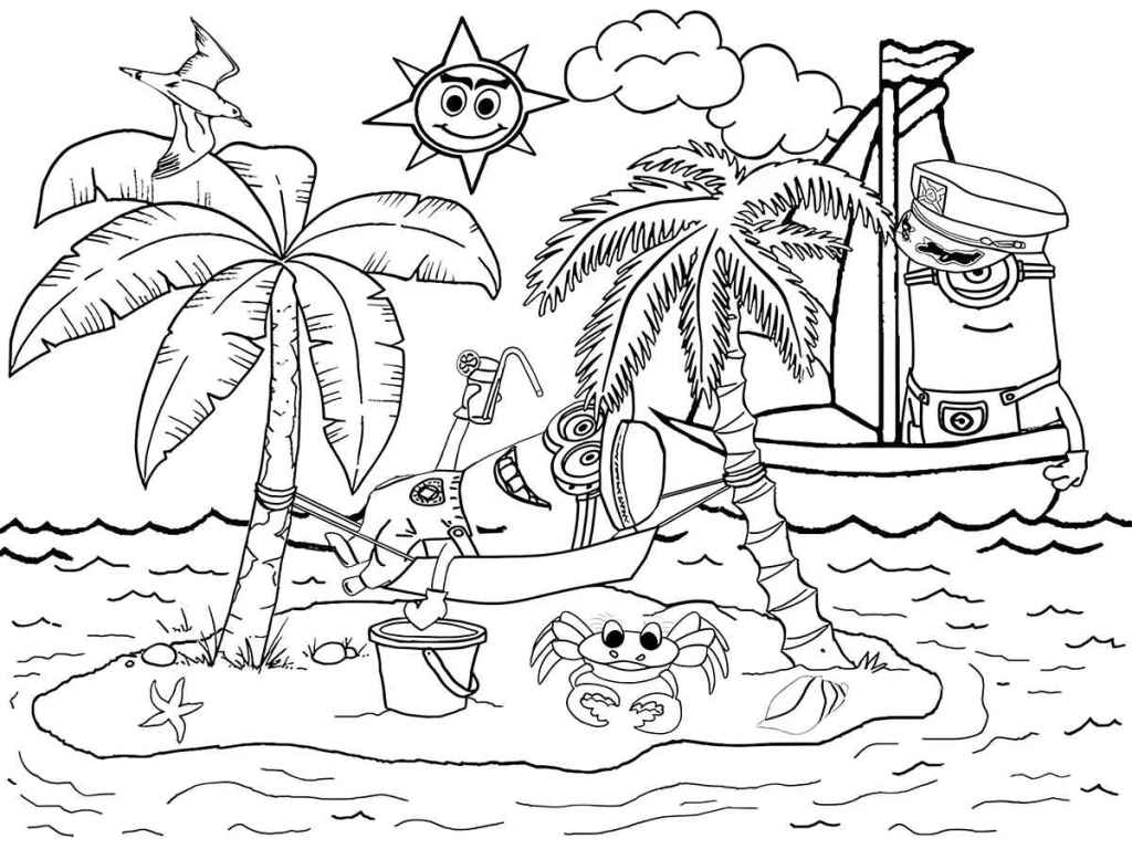 Printable Minions coloring page 66.