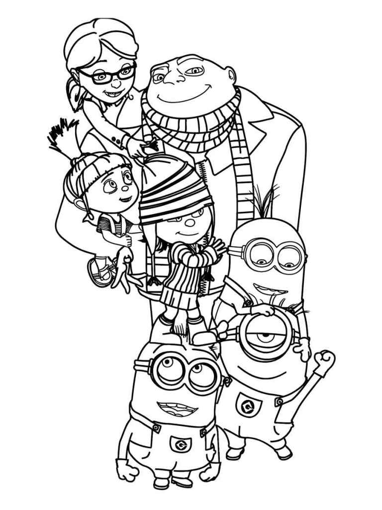 Printable Minions coloring page 68.