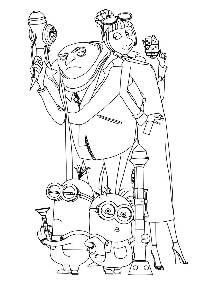 Printable Minions coloring page 70.