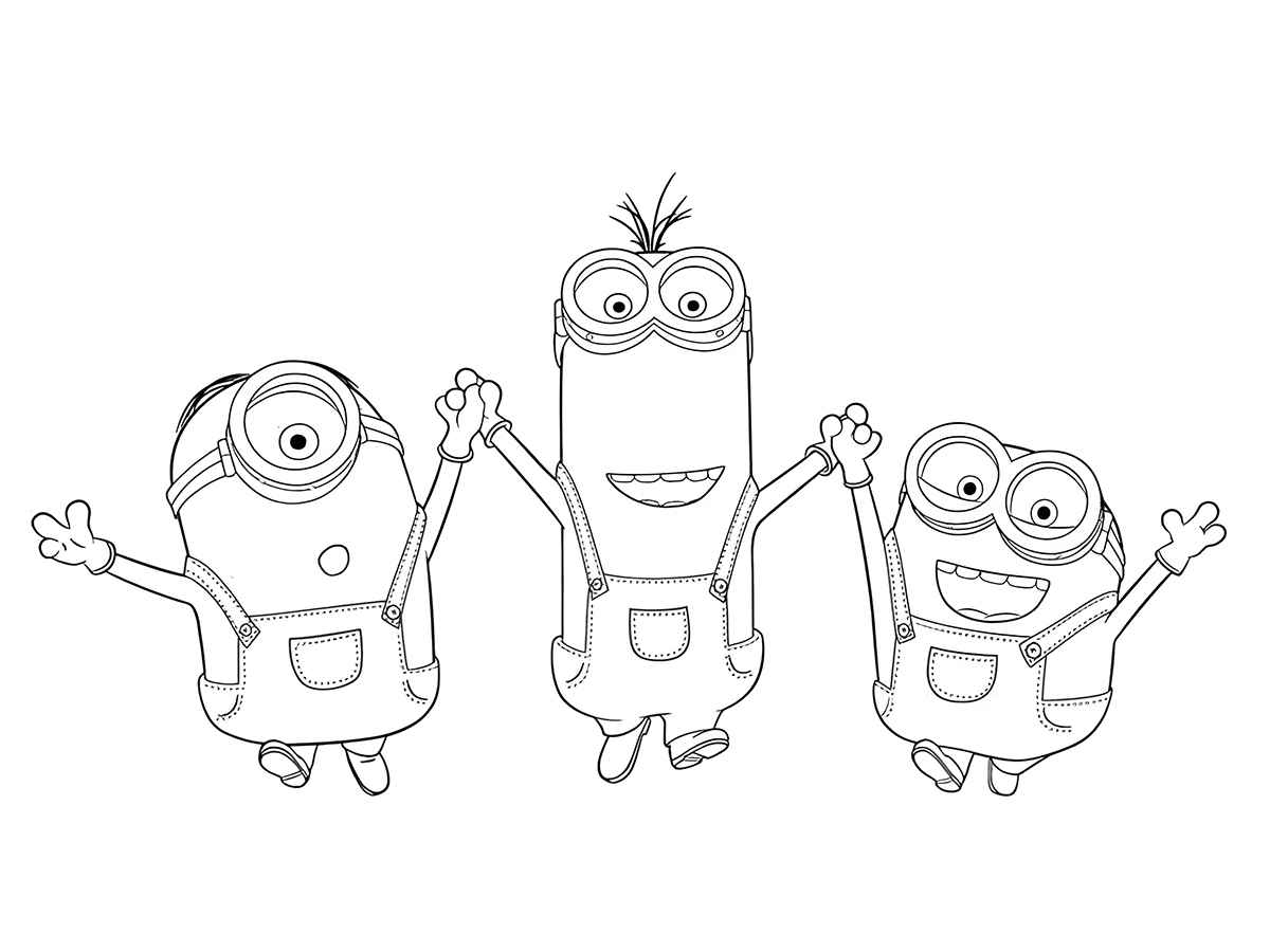 Printable Minions coloring page 71.