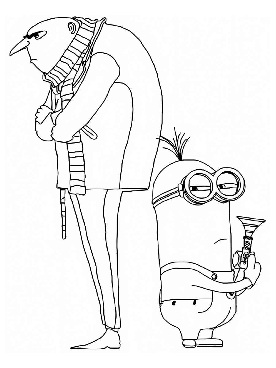 Printable Minions coloring page 79.