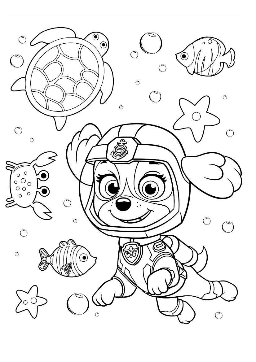 Printable Paw Patrol coloring page number 78