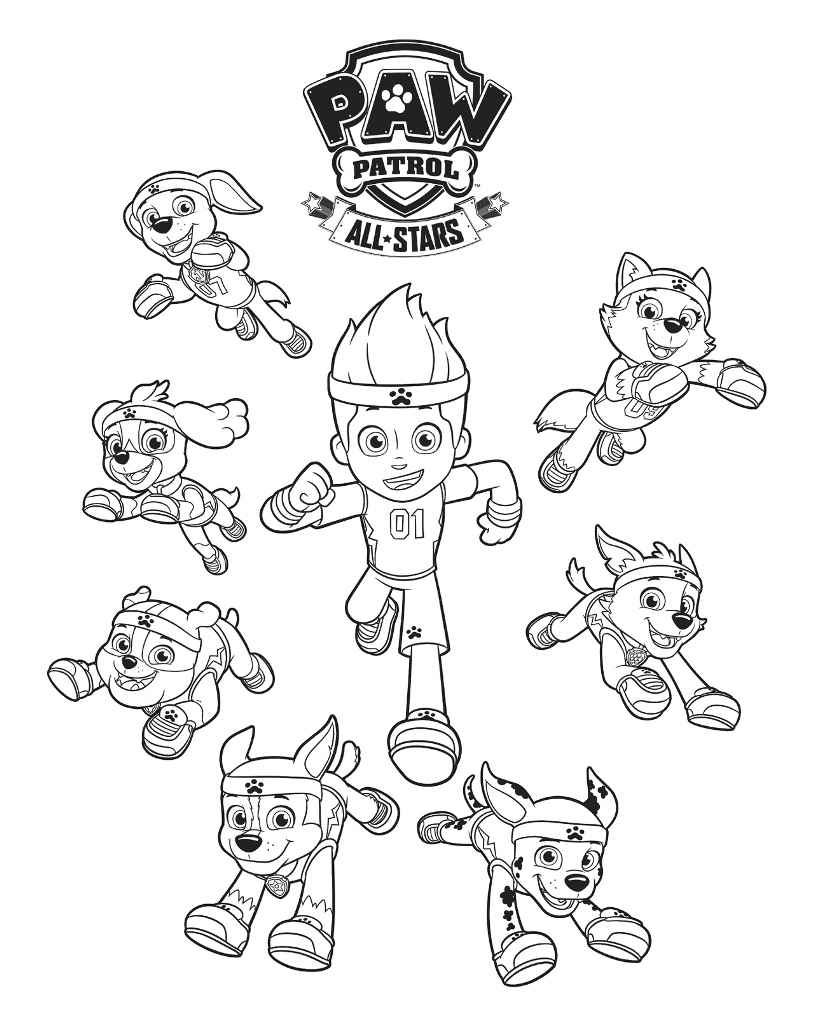 Printable Paw Patrol coloring page number 80