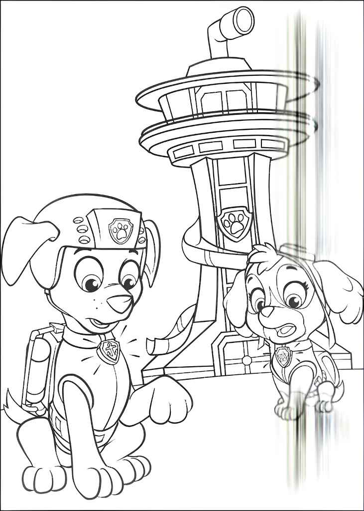 Printable Paw Patrol coloring page number 90