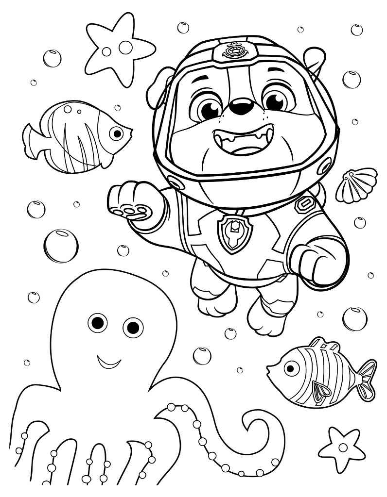 Printable Paw Patrol coloring page number 91