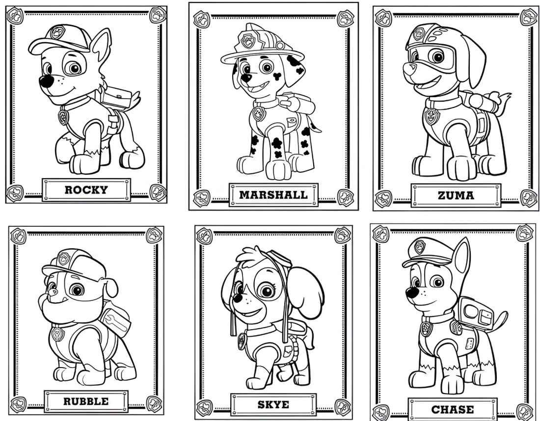 Printable Paw Patrol coloring page number 92