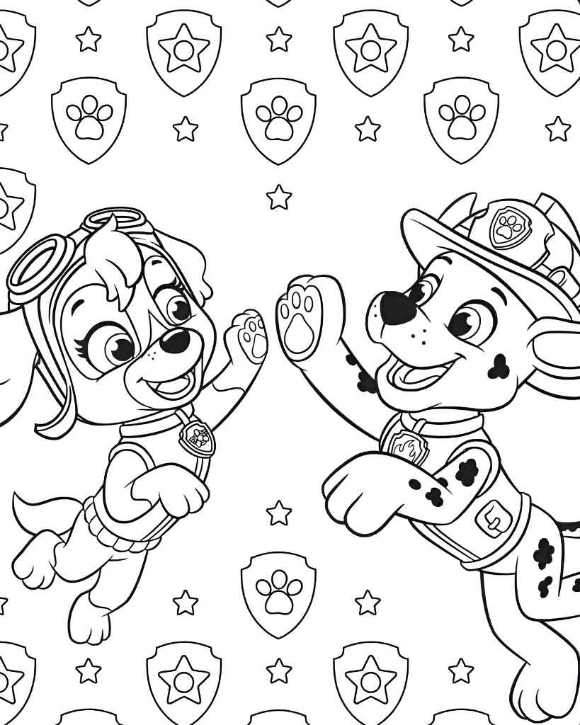 Printable Paw Patrol coloring page number 93