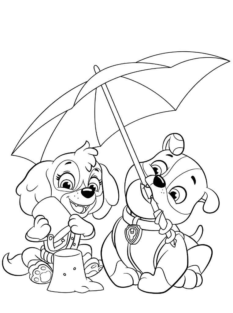 Printable Paw Patrol coloring page number 94