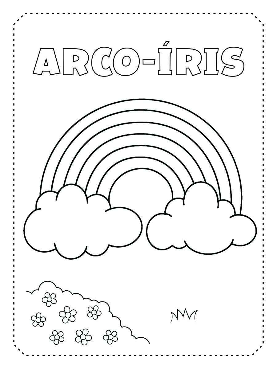 Printable rainbow coloring page.