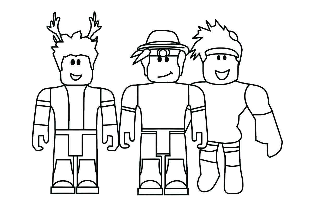 Printable Roblox character coloring page