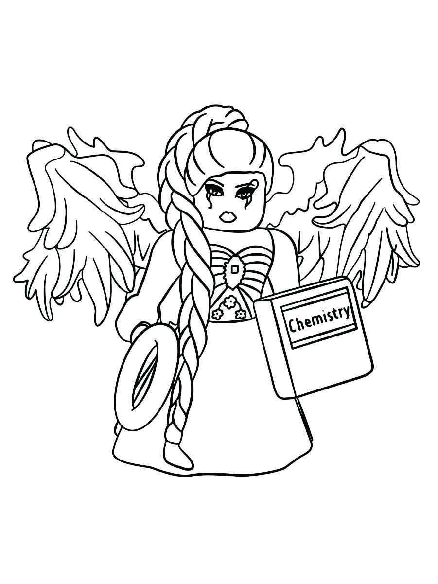 Printable Roblox female coloring page