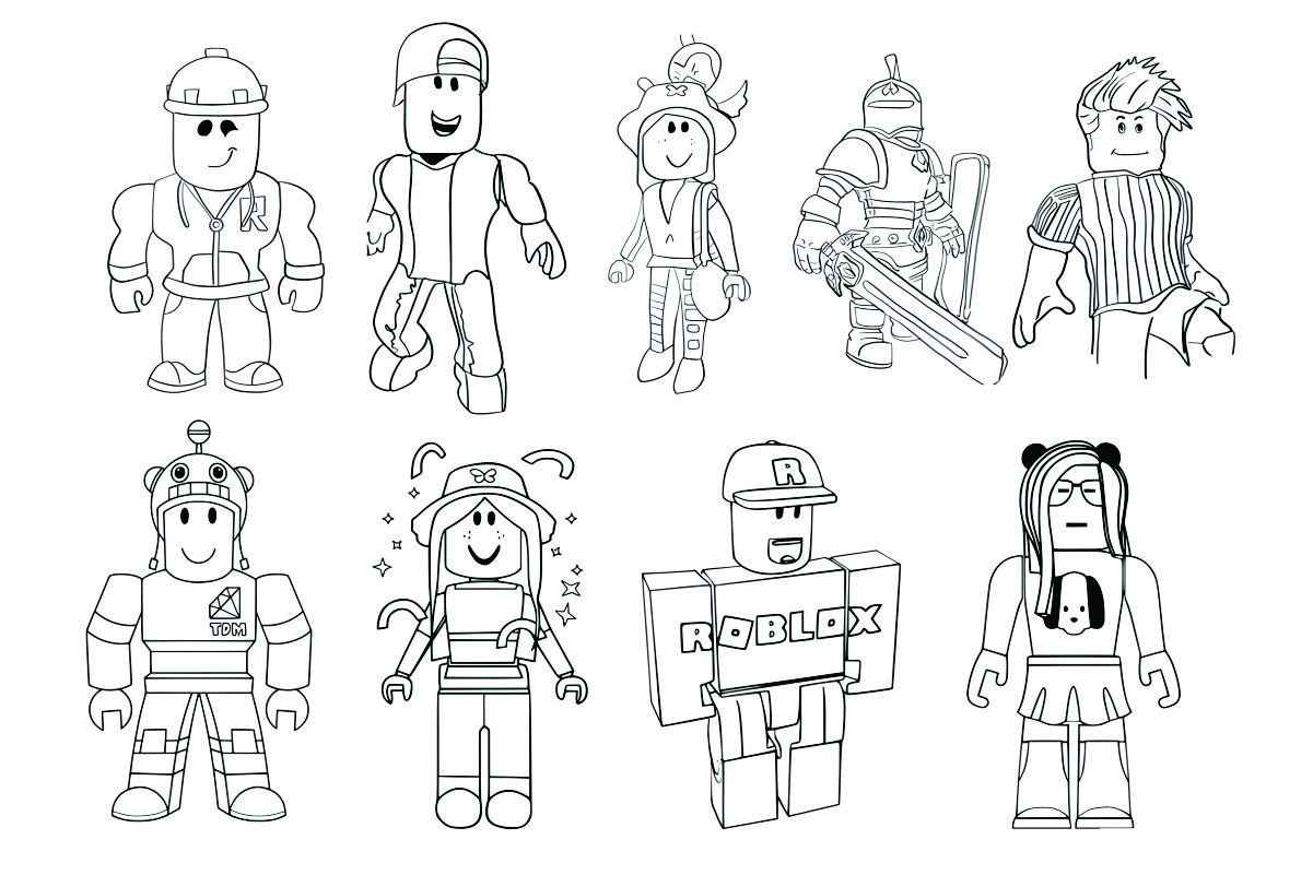 Printable Roblox friends coloring page