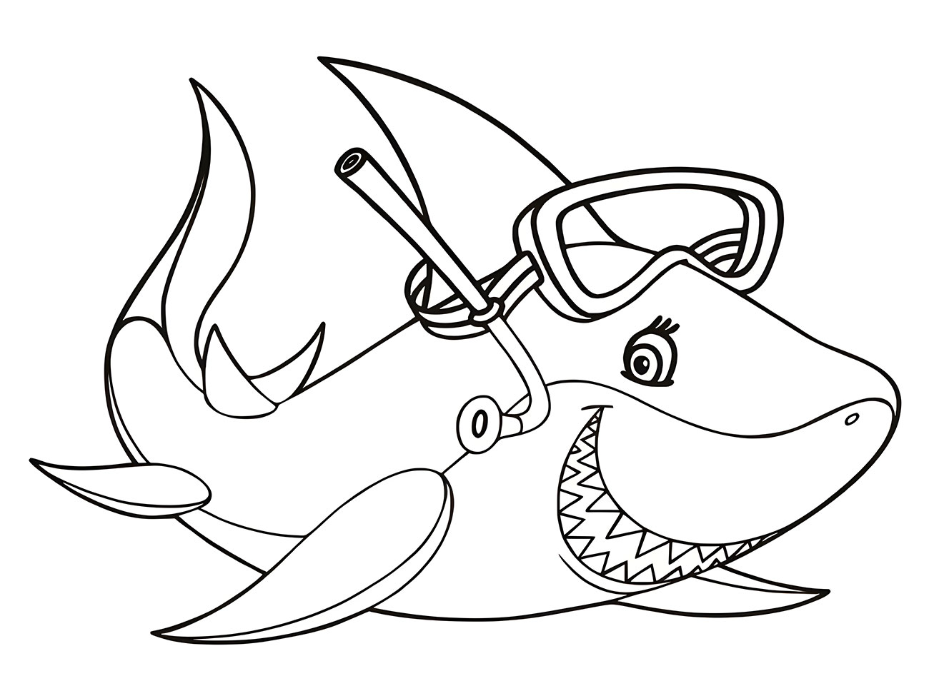 Kids’ Shark Coloring Sheet