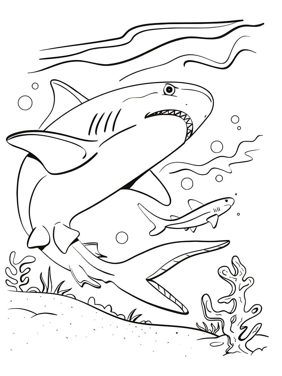 shark coloring pages