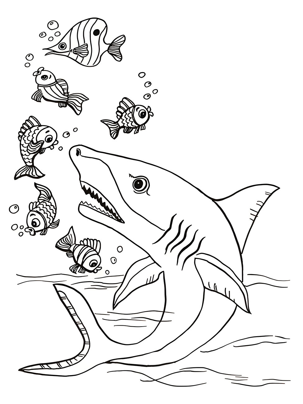 Fun Shark Coloring Page