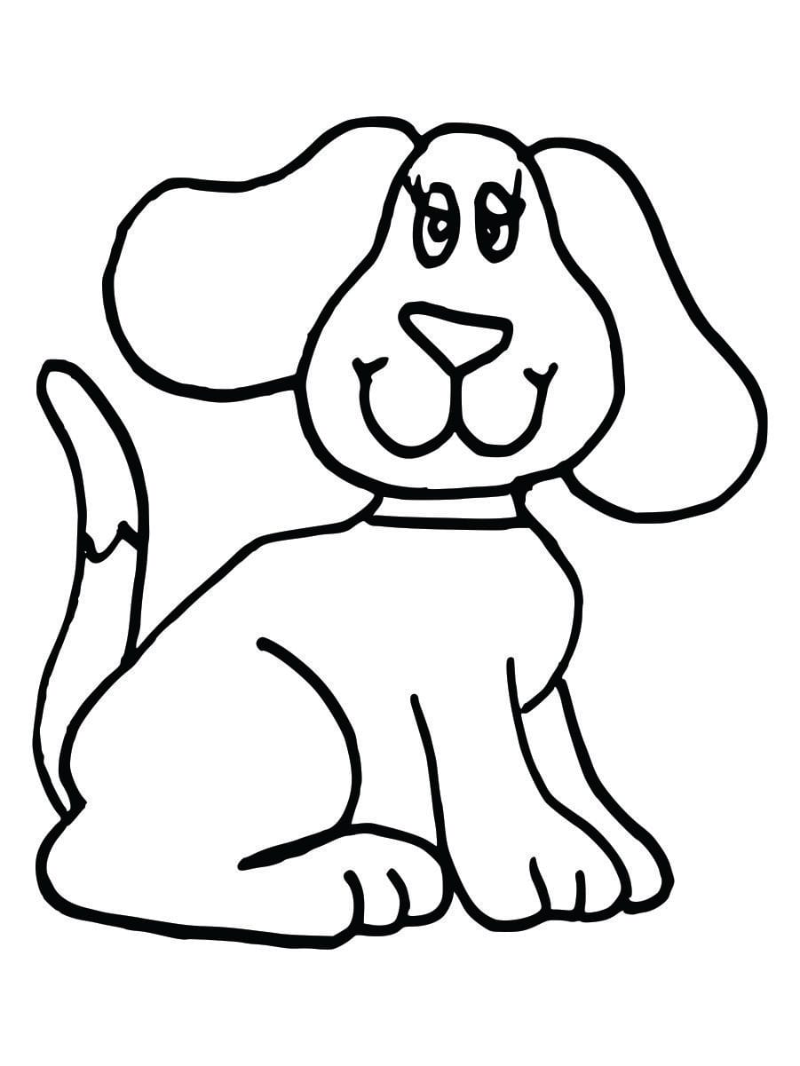 Coloring page of a puppy for kids