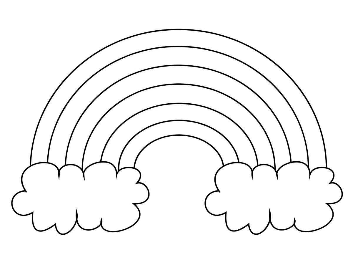 Rainbow coloring page 6.