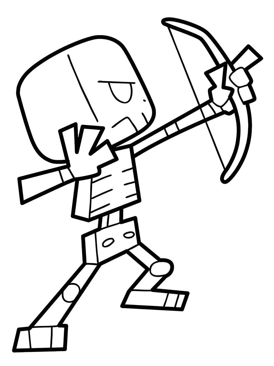 Robin Hood Minecraft coloring page